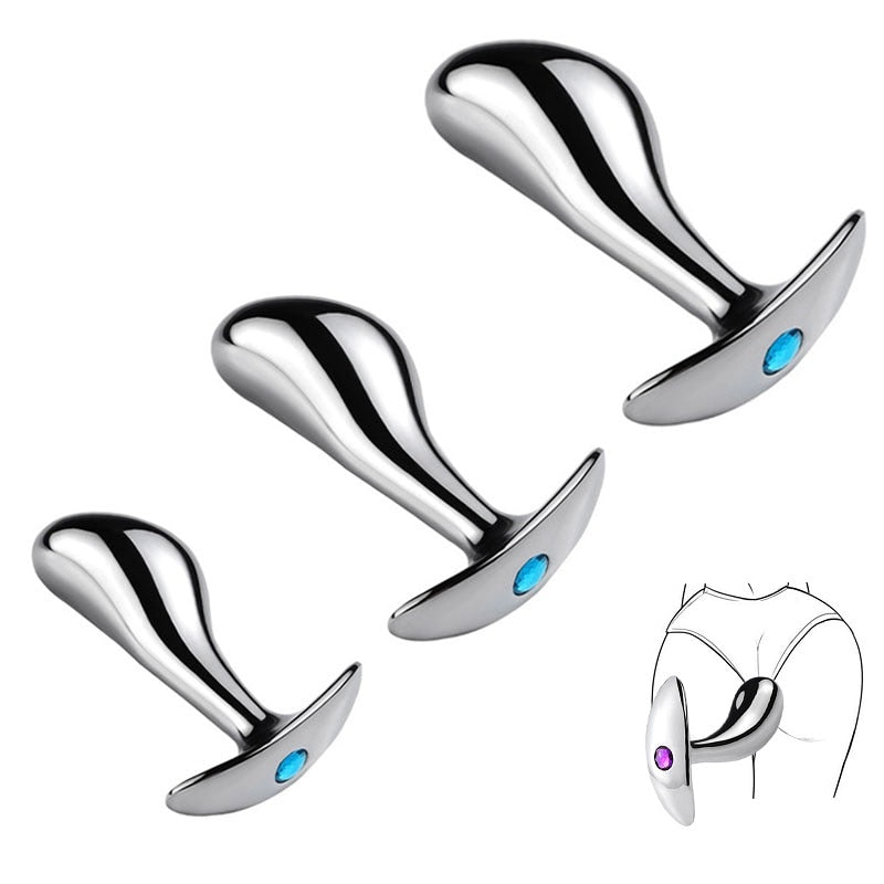 Unisex metal anal beads butt plug - Lusty Age