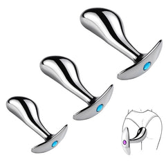 Unisex metal anal beads butt plug - Lusty Age