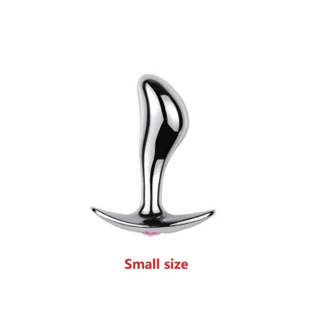 Unisex metal anal beads butt plug - Lusty Age