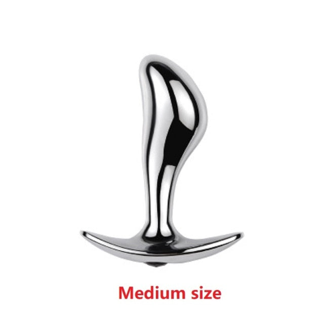 Unisex metal anal beads butt plug - Lusty Age