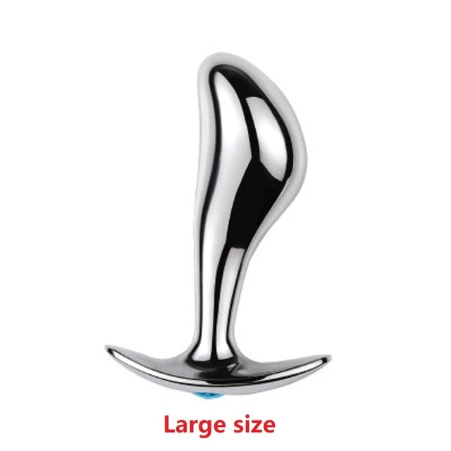 Unisex metal anal beads butt plug - Lusty Age