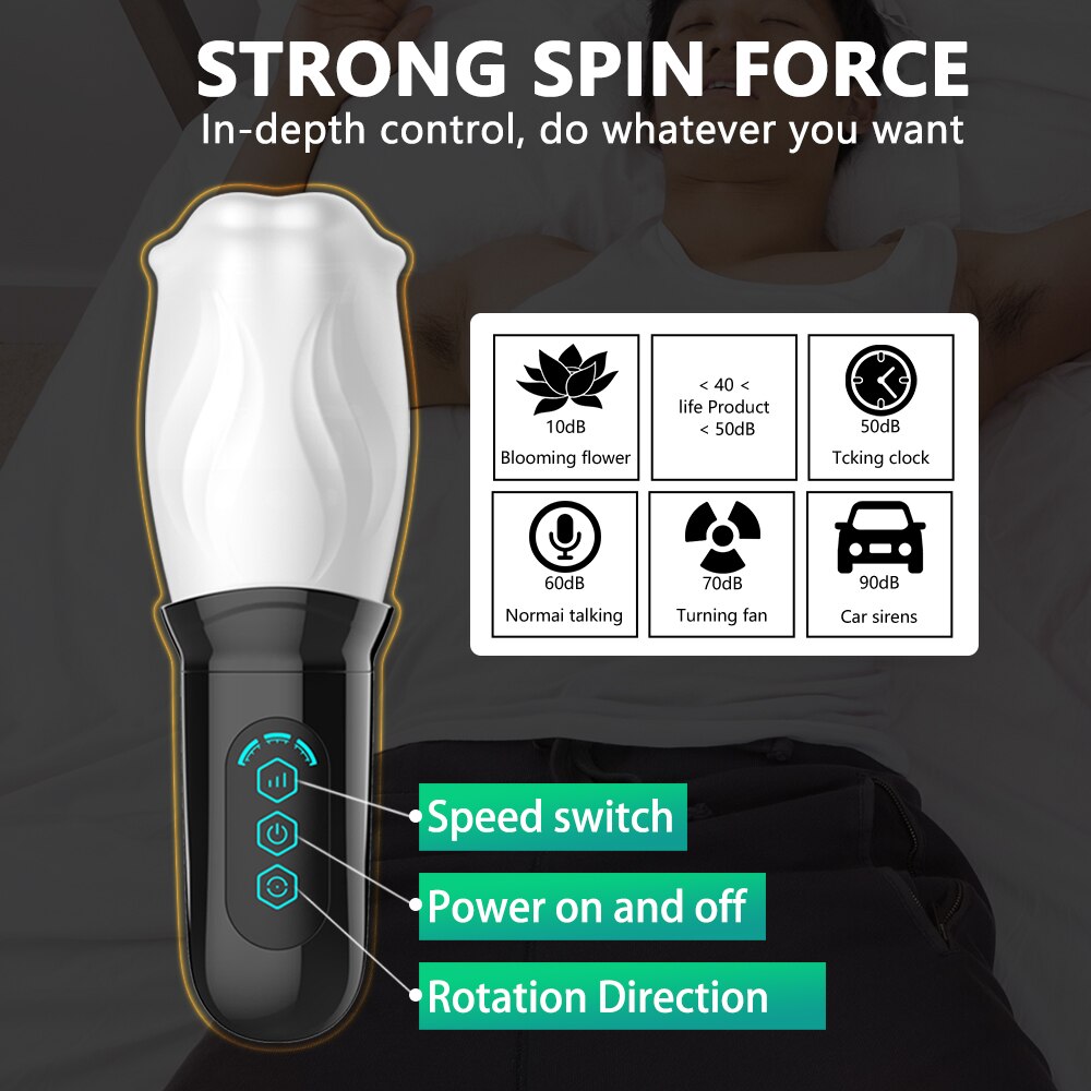 Bare Sleeve 4-Frequncy Rotation 3 Speeds Oral Sex Masturbation Cup - Lusty Age