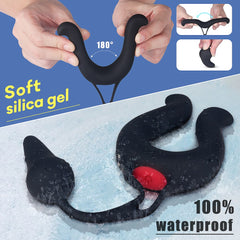 9 Modes Vibrating Cock Ring & Anul Plug Massager - Lusty Age