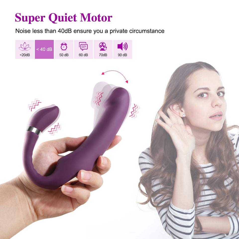 Heating Dildo Vibrator for G-Spot & Clitoral Stimulation - Lusty Age