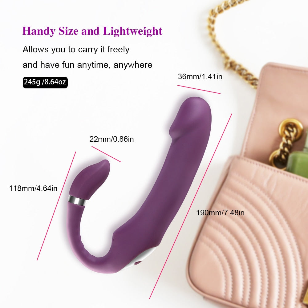 Heating Dildo Vibrator for G-Spot & Clitoral Stimulation - Lusty Age