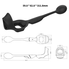 3 in 1 Vibrating Prostate Massager with Cock Ring - Lusty Age