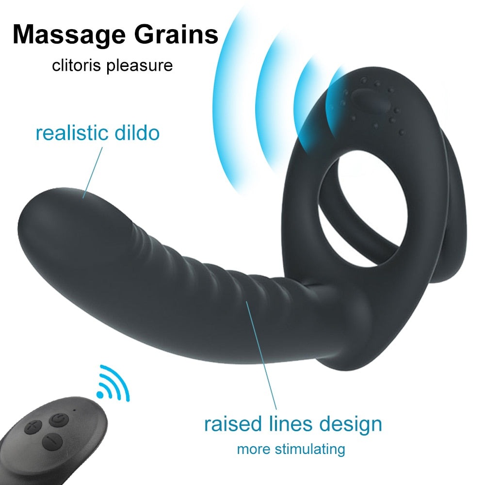 Double Penetration Strap on Vibrator For Couples - Lusty Age