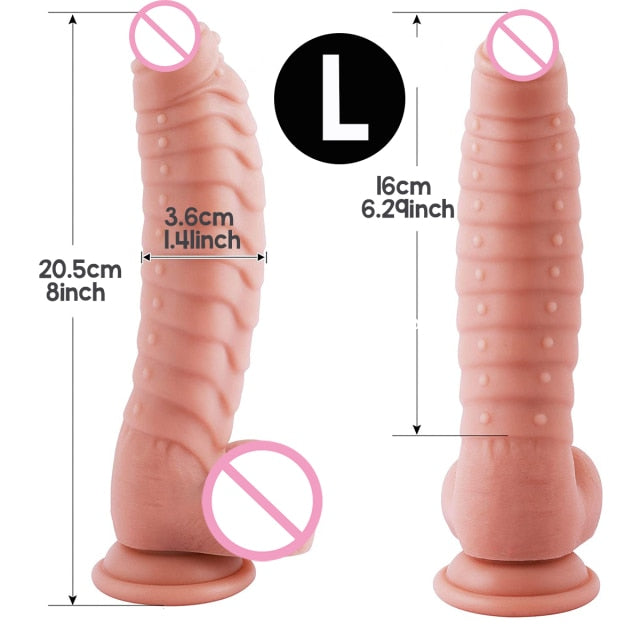 Women G Spot Pleasure Dildo With Beads - Lusty Age