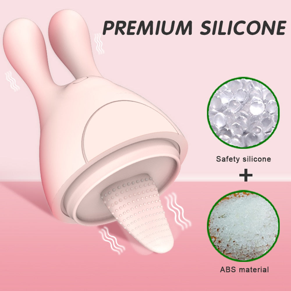 Rabbit Huge Tongue Dildo Vibrator - Lusty Age