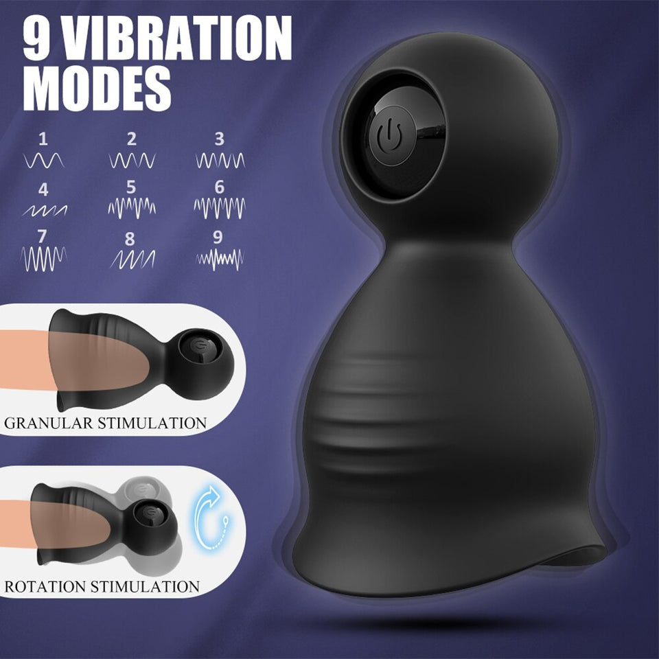 9 Speeds Male Masturbator Cup & Glans Massager - Lusty Age