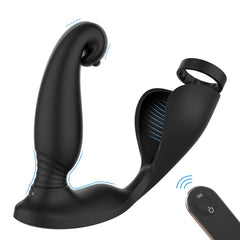 Wireless Remote Anal Vibrator Prostate Massager Testicular Massage Butt Plug Delay Ejaculation Ring - Lusty Age