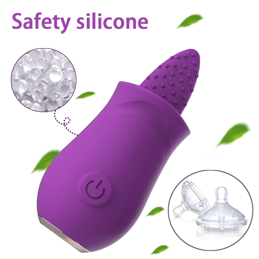 Clitoral Tongue Vibrator with 10 Strong Vibration Modes - Lusty Age