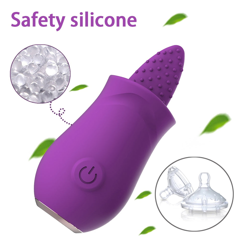 Clitoral Tongue Vibrator with 10 Strong Vibration Modes - Lusty Age