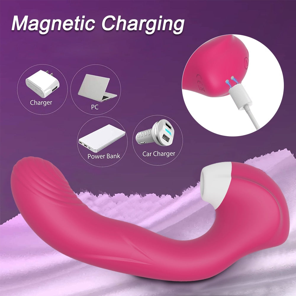 3 in 1 Clitoral Vagina Sucking Licking Vibrator G Spot Clitoris Stimulator - Lusty Age