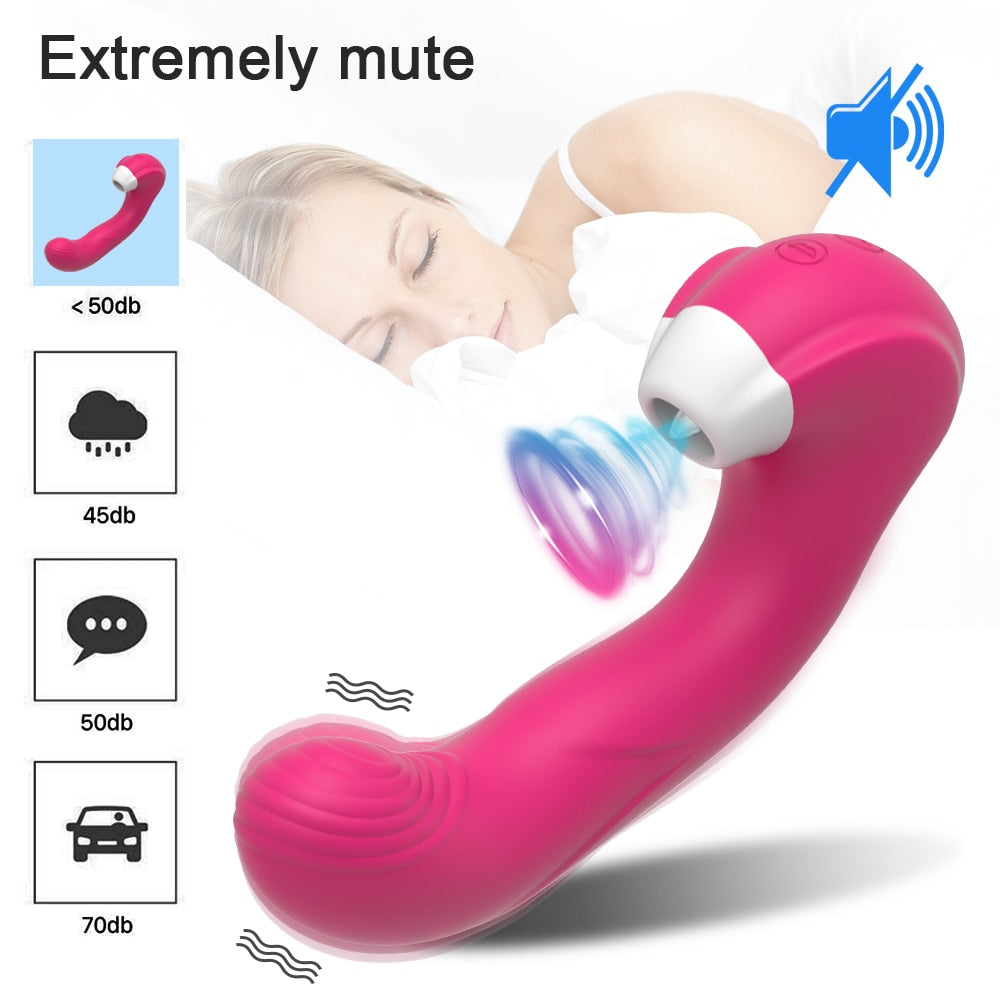 3 in 1 Clitoral Vagina Sucking Licking Vibrator G Spot Clitoris Stimulator - Lusty Age