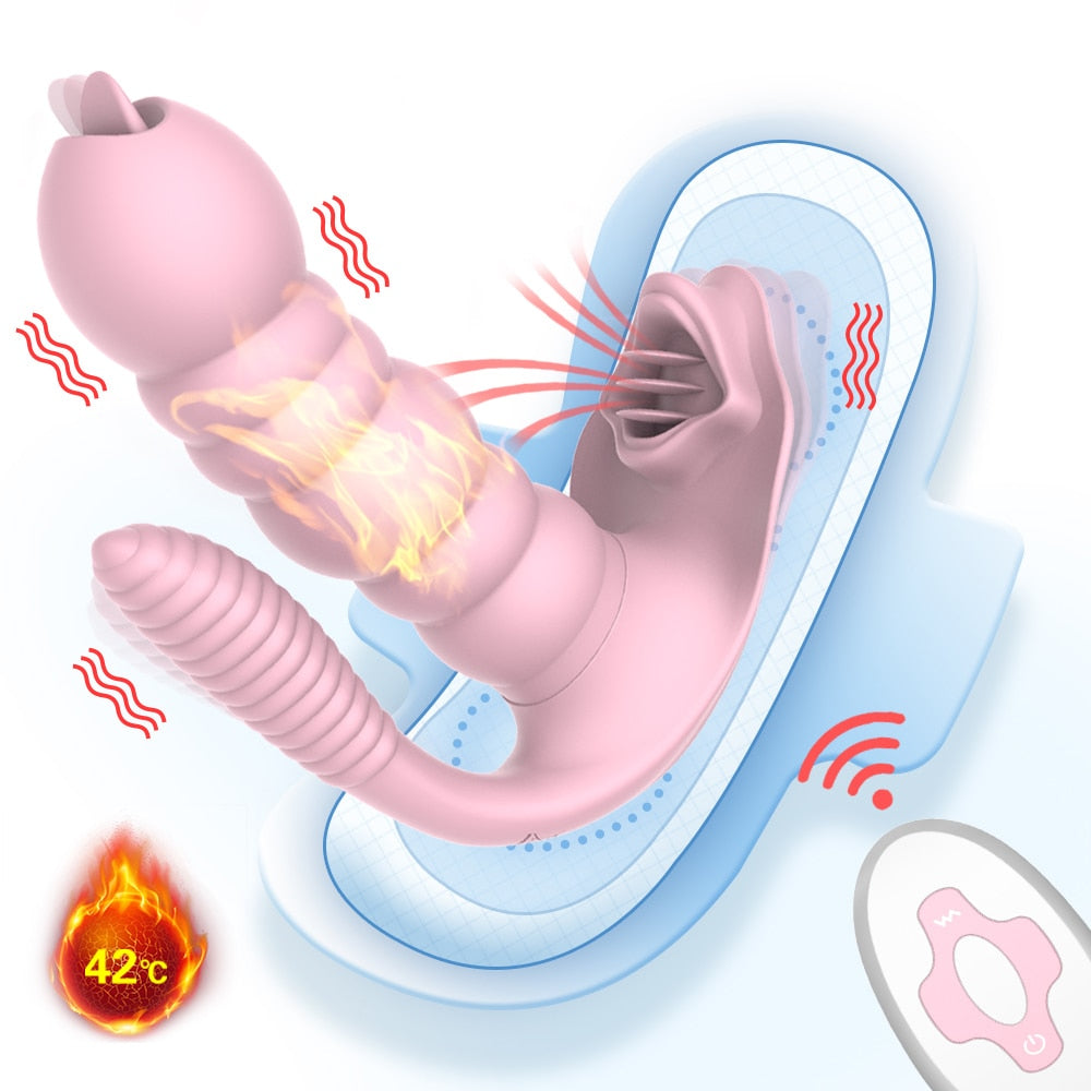 9 Modes Wearable Dildo Butterfly Vibrator - Lusty Age