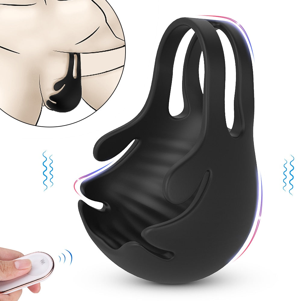 Vibrating Male Chastity Cock Ring Massager - Lusty Age