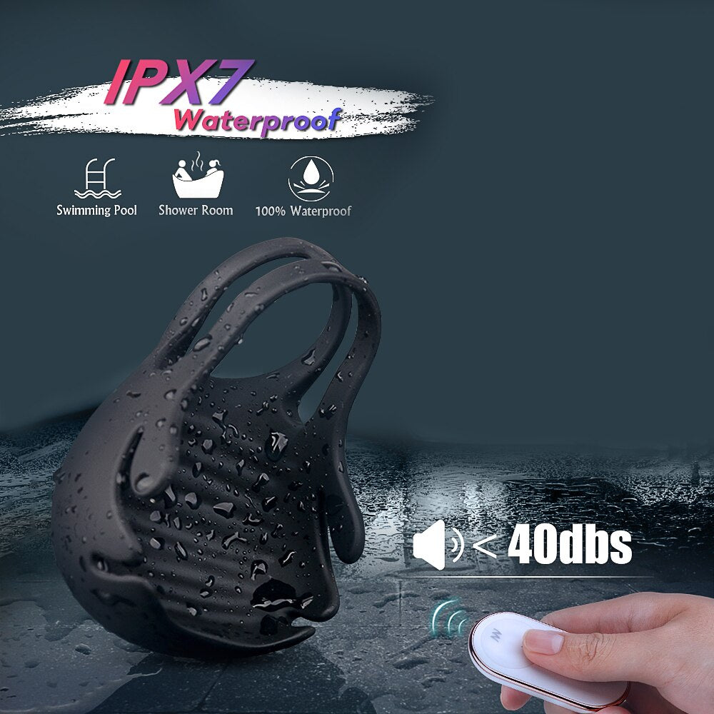 Vibrating Male Chastity Cock Ring Massager - Lusty Age