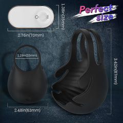 Vibrating Male Chastity Cock Ring Massager - Lusty Age