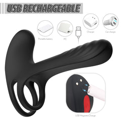 Elastic Delay Vibrating Cock Ring Stretchy Intense Clit Stimulation Vibrator - Lusty Age
