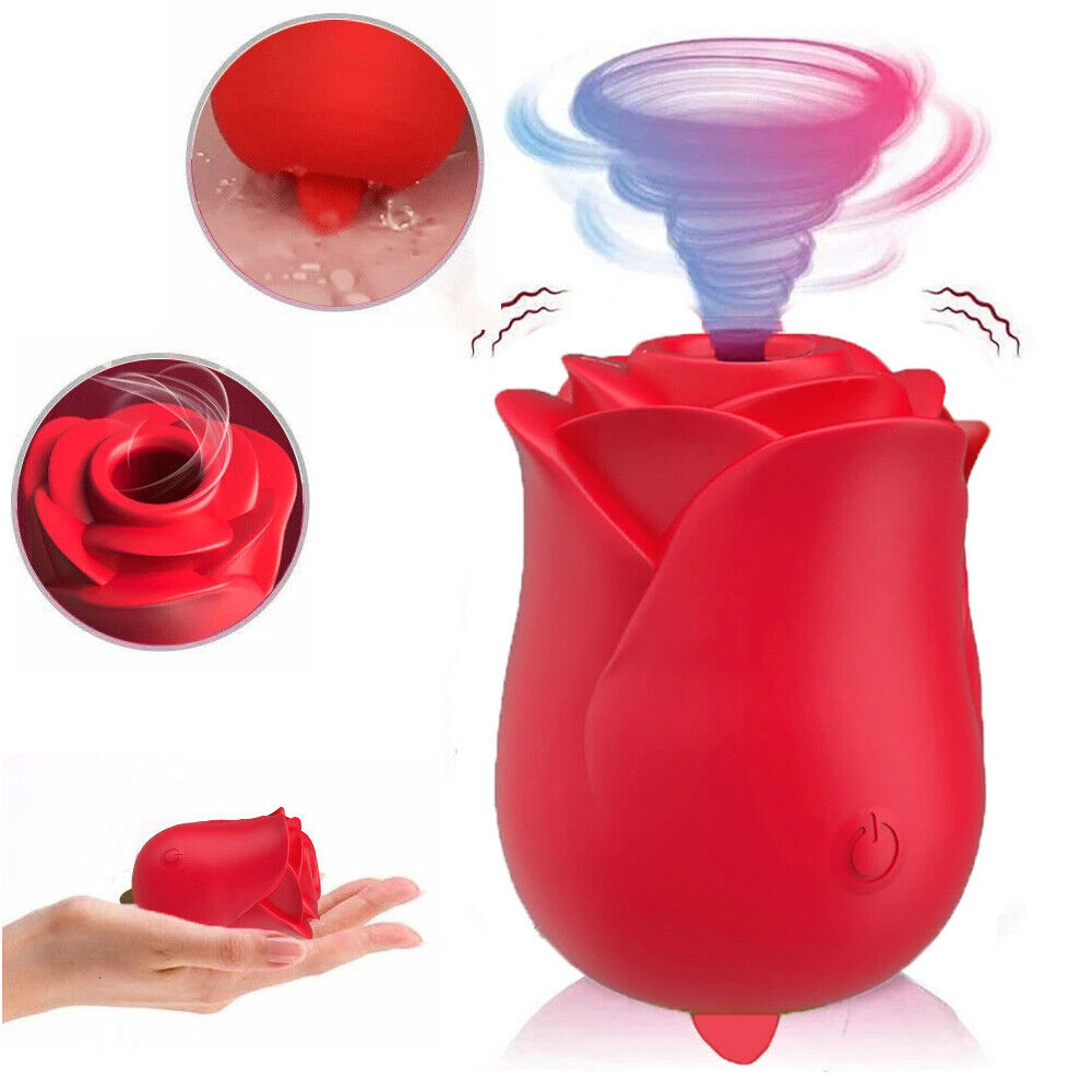 Rose Toy with Tounge Vibrator Clit Stimulator